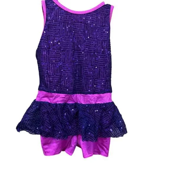 Girls dance Costume sequin size LC - Picture 1 of 10